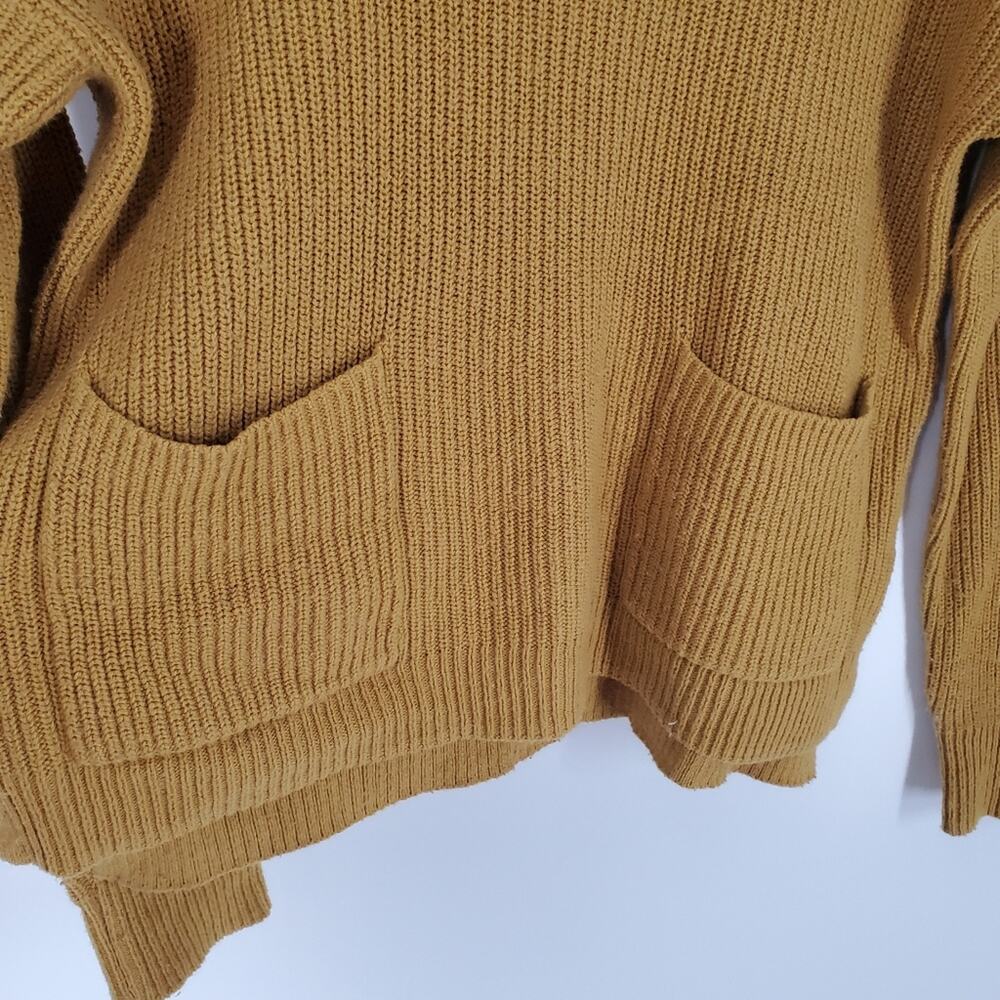 Madewell Yellow Patch Pocket Pullover Sweater Xs - image 5